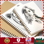 【Delivery from KL】A3/A4/A5/16K/32K Sketchbook Thick Paper 160 GSM Spiral Drawing notebook Art School