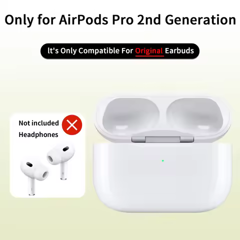 AirPods Pro/Pro 2 Charger Case Replacement w/ Real Pop-Up & Wireless Charging – No Earbuds, OEM-Like
