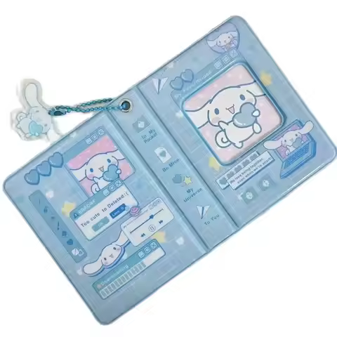MINISO Sanrio 3-Inch Pochacco Kuromi Cinnamoroll Storage Photo My Melody Album Card Holder Hello Kit
