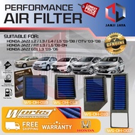 Works Engineering Drop In Air Filter Honda JAZZ 1.2 1.4 1.5 (VTEC) 1.3 CITY (IDSI) GD1 1.3 FIT 1.3 1