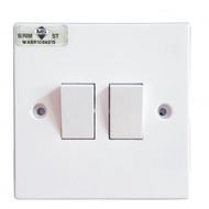 (E03)UMS 2 gang 1 way flush switch (202-1W)