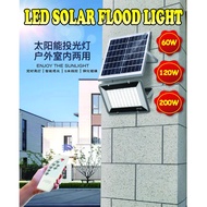 LED SOLAR FLOOD LIGHT 60W 120W 200W LED SOLAR SPOTLIGHT WEATHERPROOF WATERPROOF OUTDOOR LIGHT LAMPU 