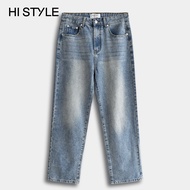 HI STYLE Men Straight Cut Long Jeans - Blue - HSR610453 / Seluar Jeans Lelaki - Biru