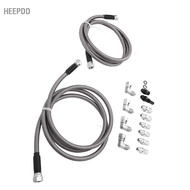 HEEPDD SIXRUN 70 Inch Transmission Oil Cooler Hose Kit AN6 Stainless Steel PTFE Universal for TH350 