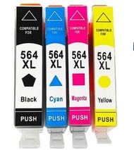 適用於HP 564XLBK C M Y 代用墨盒套裝 共4色