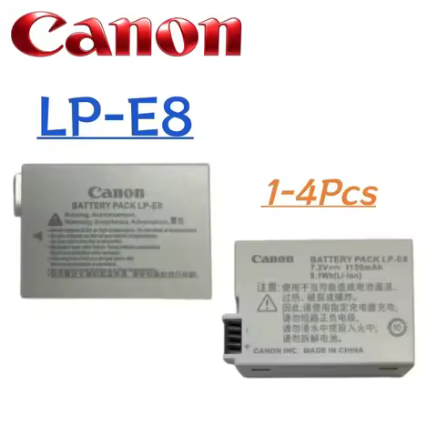 Original 1120mAh 7.2V LP-E8 LP E8 Batteries LPE8 Battery for Canon EOS 550D 600D 650D 700D X4 X5 X6i