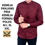 KEMEJA Men's Long Shirts Formal Shirts Plain Work Shirts Cool Material M - XXL