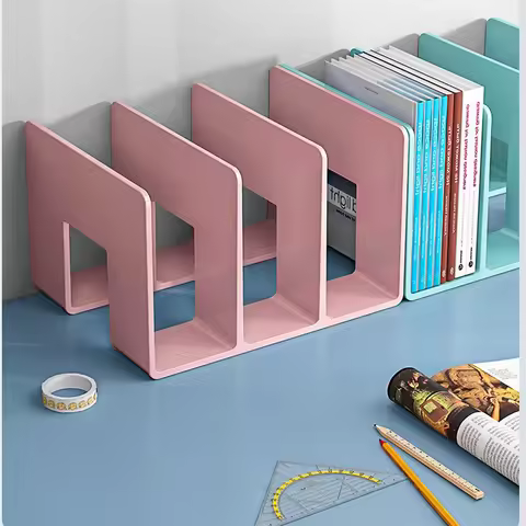 Clear Acrylic Bag Storage Shelf Divider Transparent Plastic 4 Sections Handbag Books Organizer 4 Gri