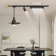 Retro Track Spotlight Fan Light Displaceable Dining Room Hanging Light Bar Lamp Dining Table Light C