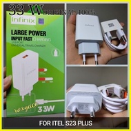 ✁ ۩ ⚽︎ Charger TECNO ITEL S23 PLUS/S23+ FAST CHARGING 33watt TYPE C ORI