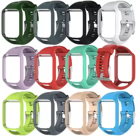 Silicone Wrist Strap For TomTom Adventurer Runner 2 3 Spark 3 Cardio Music Sport Watch Replacement W