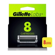 Gillette Labs Razor Cartridge with Exfoliating Bar Refill 8s (No Handle, Refill Only)