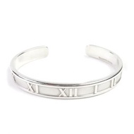 蒂芬妮 (TIFFANY & Co.) 復古 Atlas 手鐲，SV925，義大利製造，銀質，重 21.5 克，女士款，品相極佳。