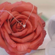 日本製 18k黃k金 愛心真鑽項鍊 13分 鑽石項鍊 限量