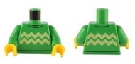 【樂高大補帖】LEGO 樂高 亮綠色 毛衣 鋸齒線【973pb4536c01/80113/10326】MT-12