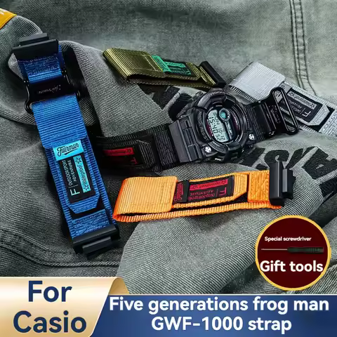 Replacement Nylon Canvas Strap for Casio G-Shock GWF-1000 5th Gen Frogman – Men's Sports Waterproof