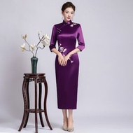 喜婆婆婚宴裝日常平時可穿結婚禮服媽媽旗袍中年婚禮