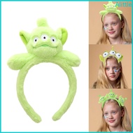 Alia Adult Teens Cartoon Headband 3-Eye Alien Shape Hair Hoop Plush Headpiece Hairband Prom Party Co