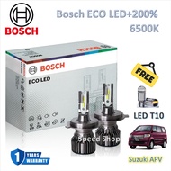 Bosch หลอดไฟหน้า รถยนต์ ECO LED+200% 6500K  Suzuki APV สว่างกว่าหลอดเดิม 200% รับประกัน 1 ปี แถมฟรี LED T10