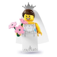全新 樂高 人仔 Lego 8831 Series 7 Minifigures Bride
 新娘 連底板 說明書包裝袋