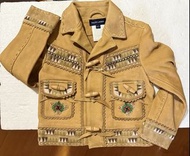 【Grail Piece】Vintage Ralph Lauren Early 2000s Southwestern Native Heavy Embroidered Deerskin Jacket 