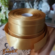 Ribbon Satin Plain Color Width 1.5 Inches (Half Inches) x Length 1 Yard (Cut To 90cm)