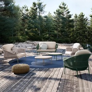 Coffee Table Rocking Chair Combination Balcony Table Chair Courtyard Leisure Lazy Outdoor Sofa Ratta