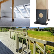 4Pcs Adjustable Wood Fence Pergola Post Base Brackets Kit Heavy Duty Post Anchor Base Brackets for D