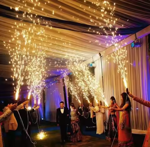 HandHeld Fire Shooter Birthday Sparkler Stage Spark Party Wedding Indoor Ice Pyrotechnic Cold Pyro G