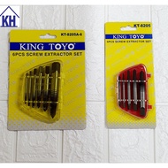 KING TOYO 5pcs Screw Extractor Set (KT8205)/ 6pcs Screw Extractor Set (KT-8205A-6)