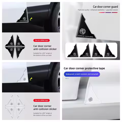 4Pcs MG Car Door Corner Anti Collision Guard Protector Stickers Fit MG ZS EV HS EHS PHEV MG3 MG4 MG5