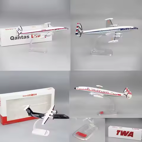 QANTAS CONNIE Lockheed L-1049 /Dash8-Q300 Air NEW Zealand Airlines TWA L-1049 Airplane Royal Dutch K