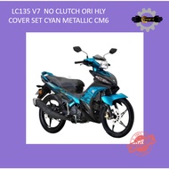 YAMAHA LC135 V7 55DB COVER SET CYAN METALLIC 55D-F0000-07-PB-OM (CM6) / GRAPHIC 100% ORIGINAL HLY