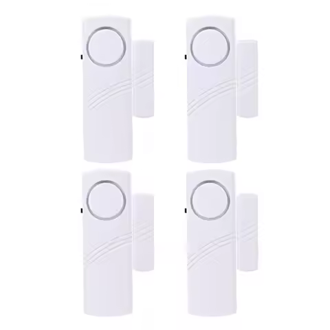 4PCS Door Contact Alarm, Door Window Magnetic Sensor Alert, Home Hotel Security Anti-theft Door Entr