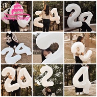 Decorative balloons set of 10 decorative black and white number balloons (1 number of each) 80cm hig