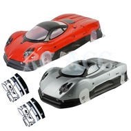 RC PVC 260MM Wheelbase Body Shell Pagani Zonda Drift Shell w/Wing for 1/10 HSP 94123 Sakura XIS/D4 Y