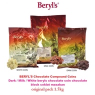 BERYL'S Chocolate Compound Coins Dark / Milk / White beryls chocolate coin chocolate block coklat ma