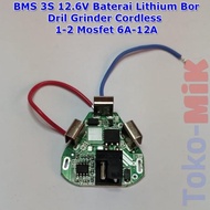 BMS 3S 6A 12A 12.6V Baterai Li-ion Lithium Bor Obeng Grinder Cordless