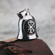 Tricolor Cross Angel Wings Motorcycle Bell Keychain Mens Motorcycle Riding Exorcism Amulet Accessori