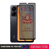 LAYAR Screen Protector Ceramic Matte Anti Spy Privacy Xiaomi Redmi 13C 4G / Poco C65 2023 Screen Pro