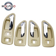 WOLFIGO Front Rear Left Right Beige Interior Door Handle 72165SV4A02ZC 2125SV4013Z 72665SV4013Z 77485 for Honda Accord 1