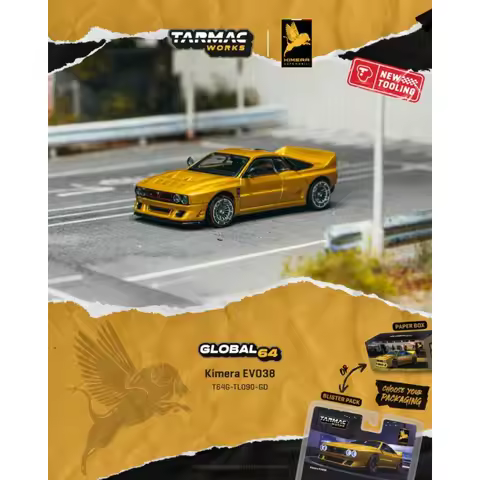 Tarmac Works 1:64 Blue Flag Asia Modified Edition, Kimera EVO#38, Die Cast Alloy Car Models, Adult C