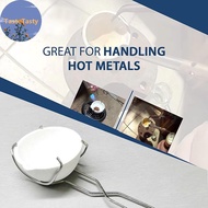 TasteTasty 25.5CM Stainless Steel Crucible Tong Crucible Clamp Crucible Pliers White Gold Bowl Melti