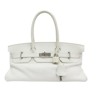 白色 皮革 JPG Shoulder Birkin 42 柏金包 手提包 口J刻 銀扣