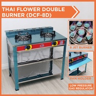 Chelstar Stainless Steel Free Standing Double Burner Gas Cooker Gas Stove With Stand With 8 Nos Burn