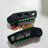 ZERN8.1 พักเท้าหลัง GIORNO สีเขียวตัดดำ งานCNC อะไหล่แต่งจีออโน่