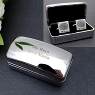 {EDDLYT}กระดุมข้อมือพ่อส่วนบุคคล Custom Mens Shirt Cufflinks Box Dad Cufflink Chrome Cufflink Box Ca