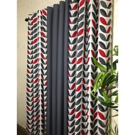 Red Curtain with Ring - (6FT - 8FT) - PIECE or SET