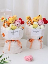 Tsum Tsum Winnie the Pooh 小熊維尼 跳跳虎 豬仔 卡通 公仔 花 花束 💐 生日 送禮 慶祝 祝賀 畢業 周年紀念 拍拖紀念 結婚紀念