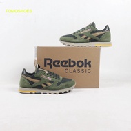 Reebok Classic Leather Utility Olive Gold Shoes